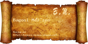 Bagosi Mózes névjegykártya